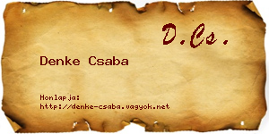 Denke Csaba névjegykártya